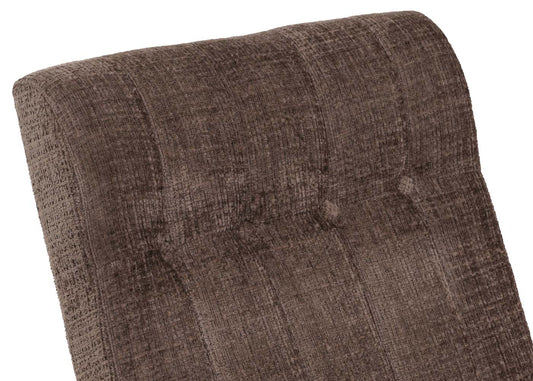 Cosmo Casa - Schommelstoel - Relaxstoel - Hout - FSC Gecertificeerd - Stoftextiel Chenille - 465gm - Bruin - Frame Walnootlook