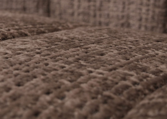 Cosmo Casa - Schommelstoel - Relaxstoel - Hout - FSC Gecertificeerd - Stoftextiel Chenille - 465gm - Bruin - Frame Walnootlook