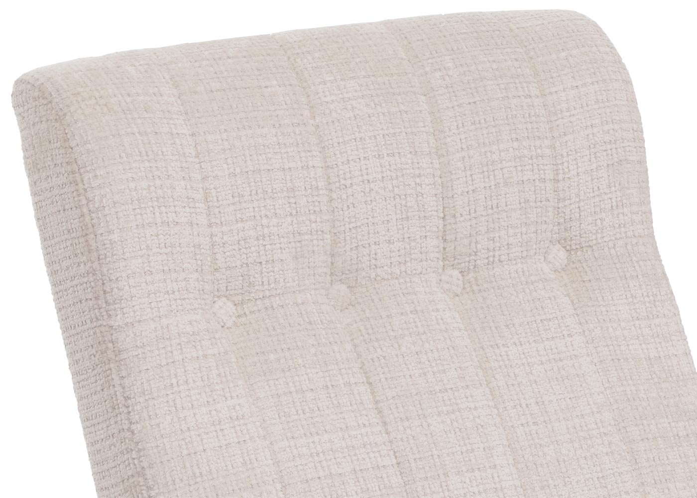 Cosmo Casa - Schommelstoel - Relaxstoel - Hout - FSC Gecertificeerd - Stoftextiel Chenille - 465gm - Crème - Frame Walnootlook