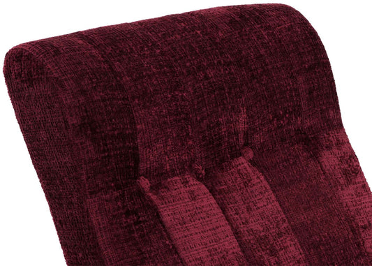 Cosmo Casa - Schommelstoel - Relaxstoel - Hout - FSC Gecertificeerd - Stoftextiel Chenille - 465gm - Bordeaux - Frame Walnootlook