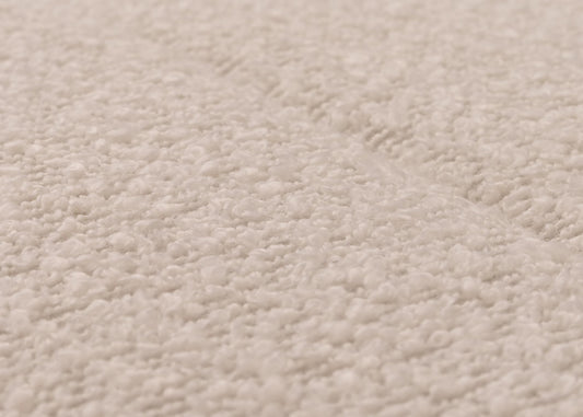 Cosmo Casa - Schommelstoel - Relaxstoel - Hout - FSC Gecertificeerd - Stoftextiel Bouclé - 450gm - Beige - Frame Walnootlook