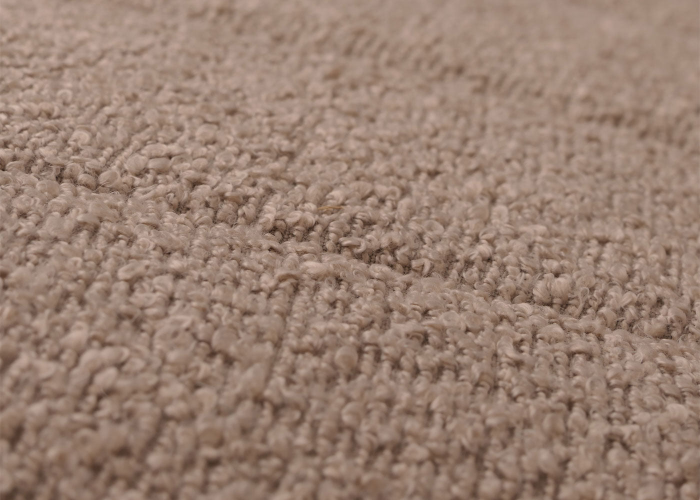 Cosmo Casa - Schommelstoel - Relaxstoel - Hout - FSC Gecertificeerd - Stoftextiel Bouclé - 450gm - Taupe - Frame Walnootlook