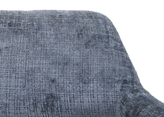 Cosmo Casa - Eetkamerstoel - Keukenstoel - Gestoffeerde Stoel - Hout - Stoftextiel Chenille - 465gm - FSC - Donkergrijs