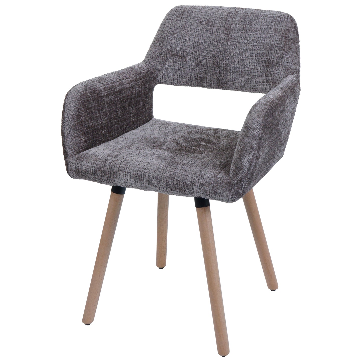 Cosmo Casa - Eetkamerstoel - Keukenstoel - Gestoffeerde Stoel - Hout - Stoftextiel Chenille - 465gm - FSC - Bruin