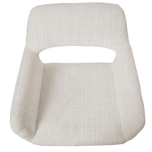 Cosmo Casa - Eetkamerstoel - Keukenstoel - Gestoffeerde Stoel - Hout - Stoftextiel Chenille - 465gm - FSC - Crème