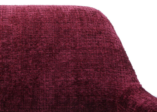 Cosmo Casa - Eetkamerstoel - Keukenstoel - Gestoffeerde Stoel - Hout - Stoftextiel Chenille - 465gm - FSC - Bordeaux
