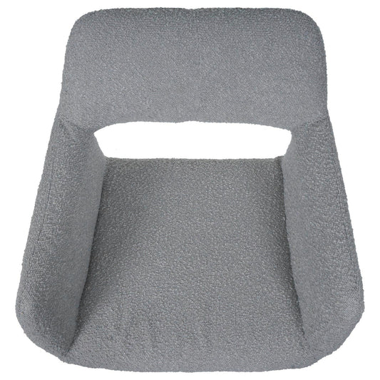 Cosmo Casa - Eetkamerstoel - Keukenstoel - Gestoffeerde Stoel - Hout - Stoftextiel Bouclé - 450gm - FSC - Grijs