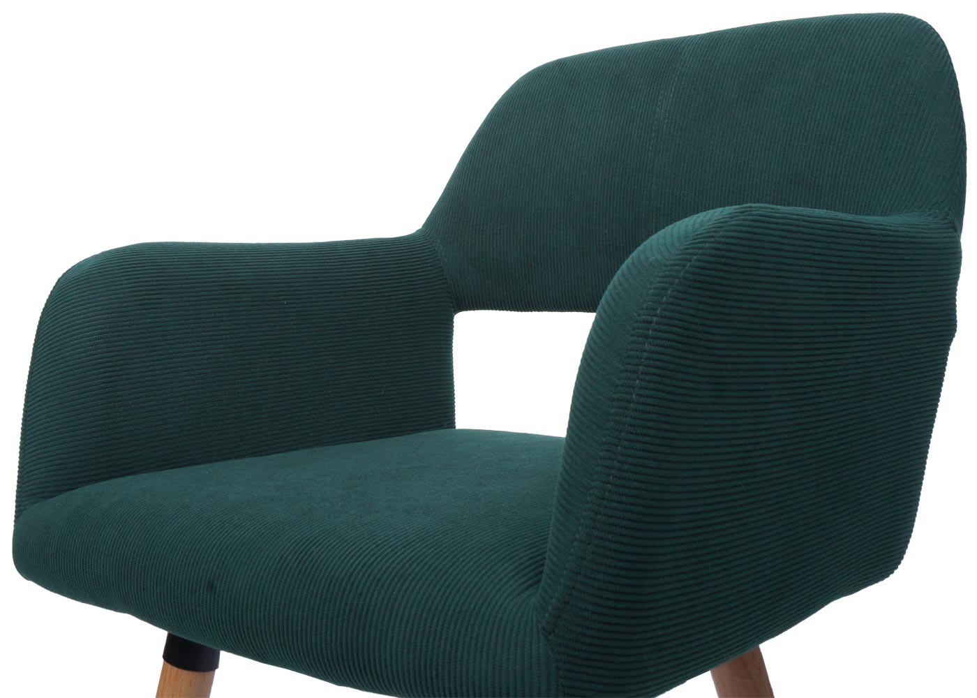 Cosmo Casa - Eetkamerstoel - Keukenstoel - Gestoffeerde Stoel - Hout - Stoftextielkoord - 400gm - FSC - Groen