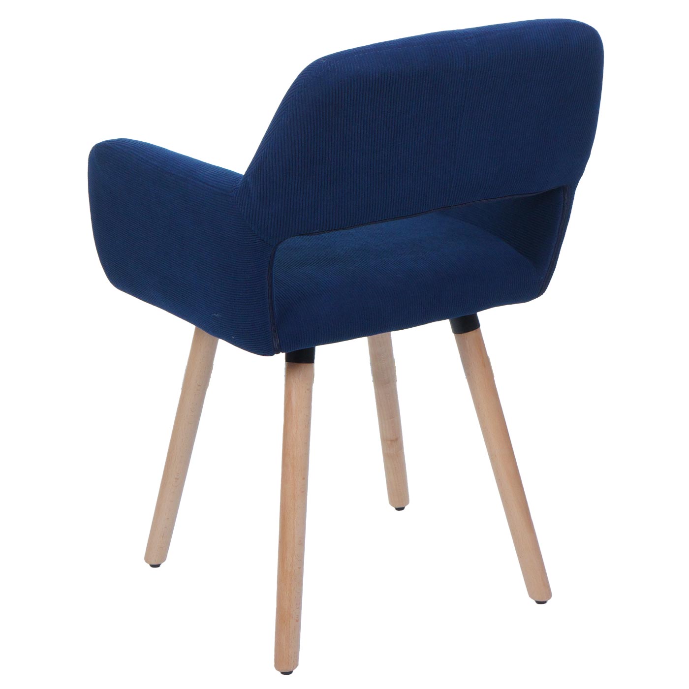 Cosmo Casa - Eetkamerstoel - Keukenstoel - Gestoffeerde Stoel - Hout - Stoftextielkoord - 400gm - FSC - Blauw