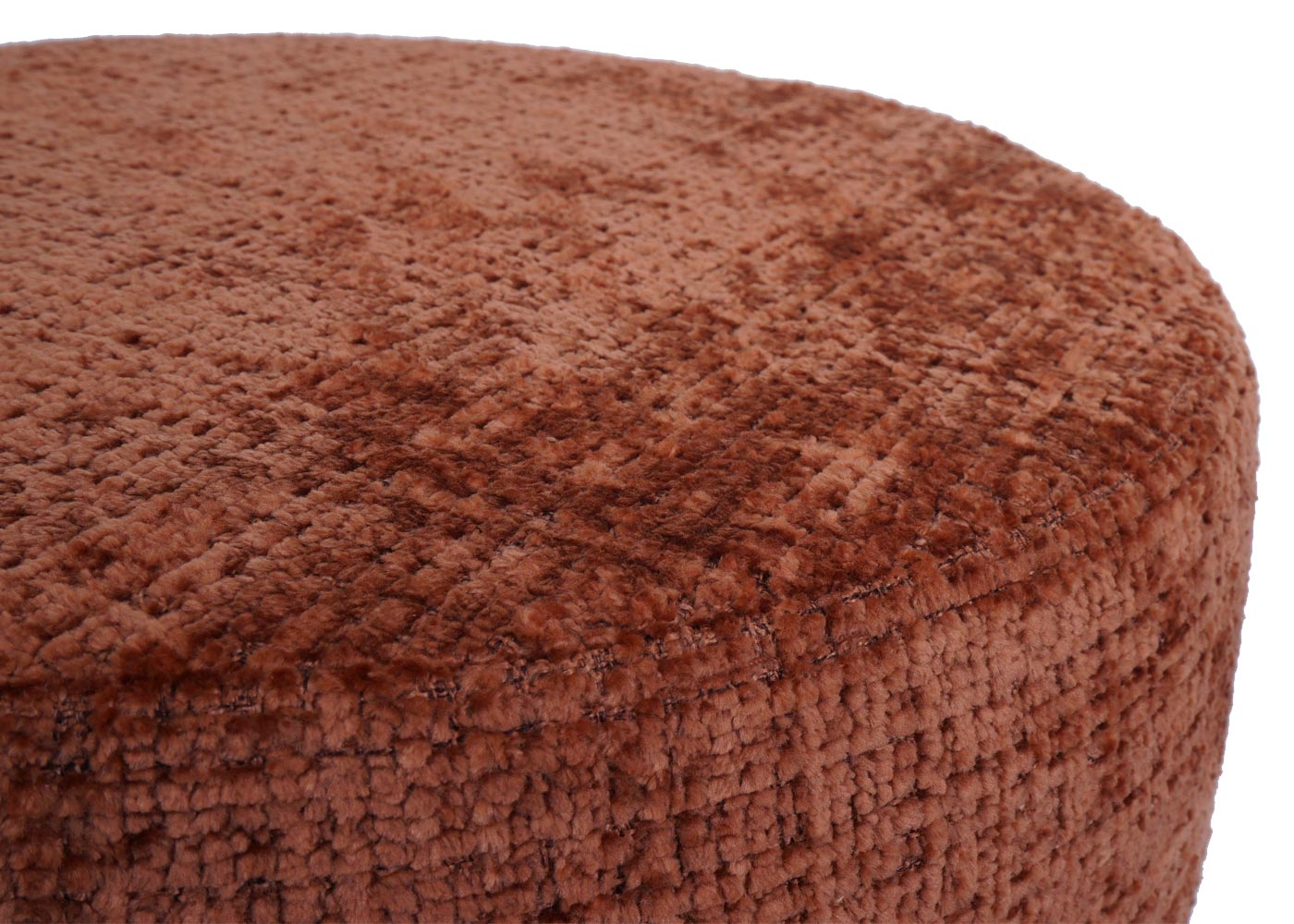 Cosmo Casa - Set van 2 Krukken - In Hoogte Verstelbaar & Draaibaar - Chenille Stof - Terracotta