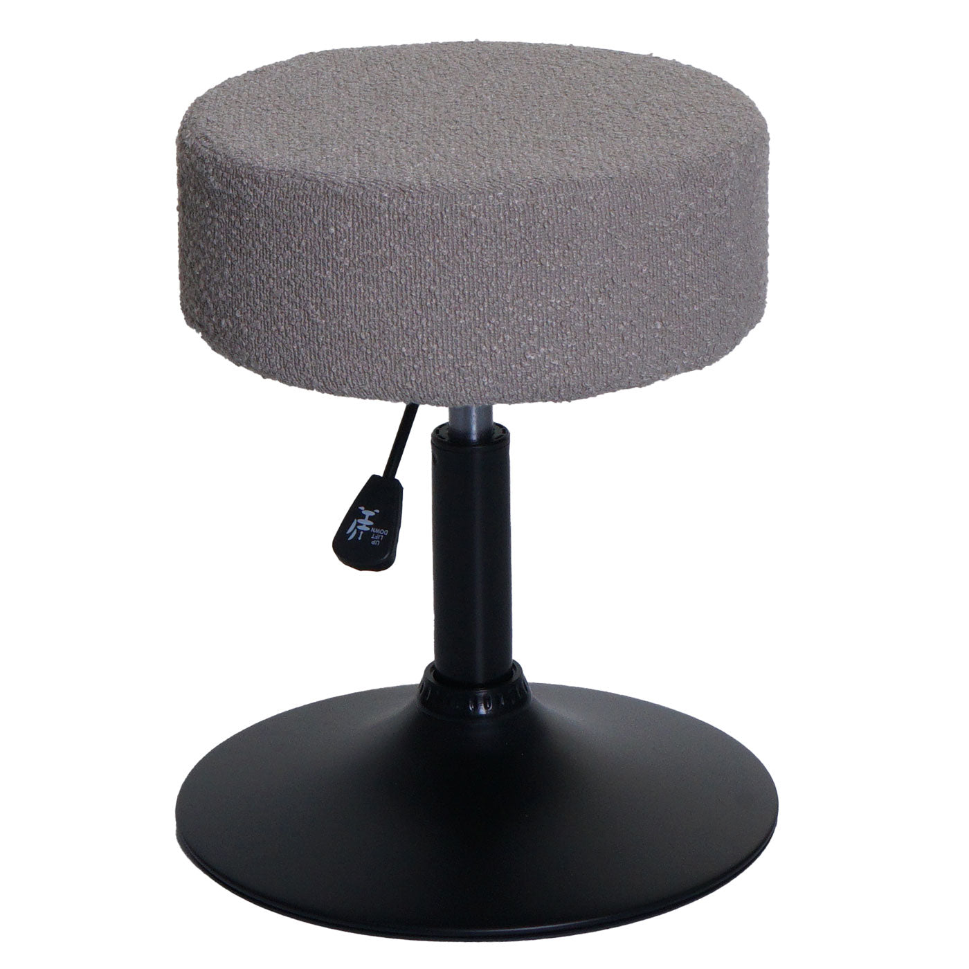 Cosmo Casa - Set van 2 Krukken - Make-up Kruk - In Hoogte Verstelbaar & Draaibaar - Boucle Stof - Taupe