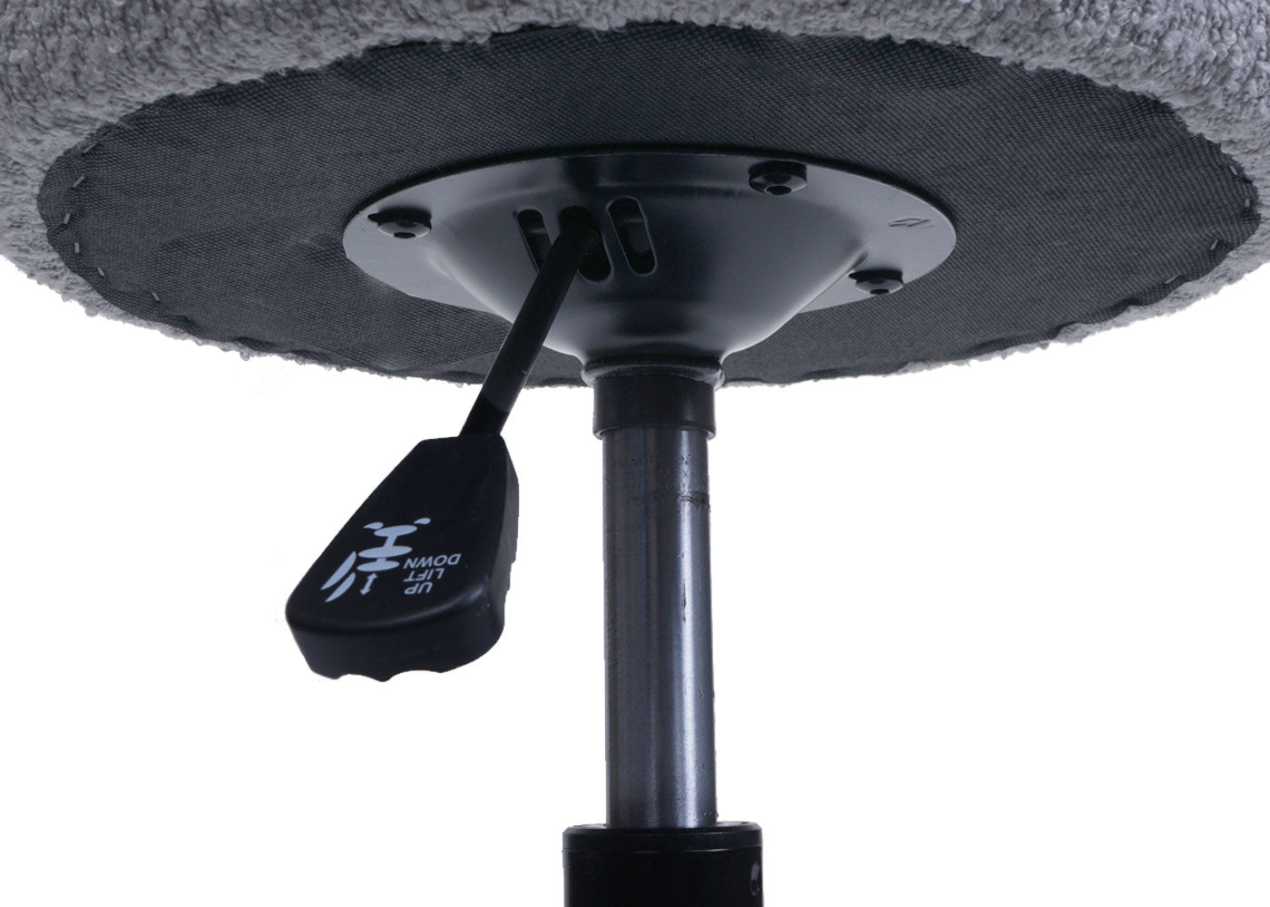 Cosmo Casa - Set van 2 Krukken - Make-up Kruk - In Hoogte Verstelbaar & Draaibaar - Boucle Stof - Grijs