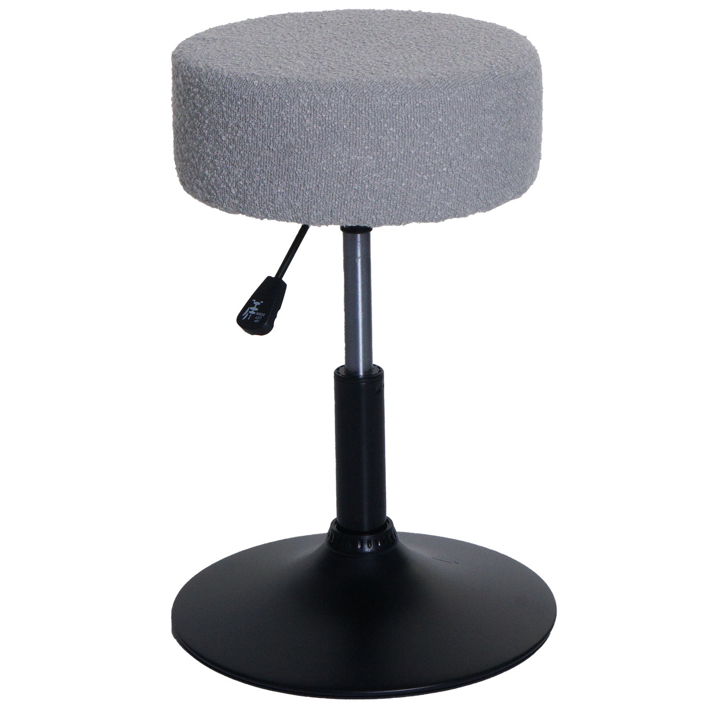 Cosmo Casa - Set van 2 Krukken - Make-up Kruk - In Hoogte Verstelbaar & Draaibaar - Boucle Stof - Grijs