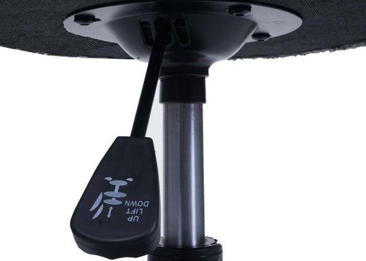 Cosmo Casa - Set van 2 Krukken - Make-up Kruk - In Hoogte Verstelbaar & Draaibaar - Boucle Stof - Donkergrijs