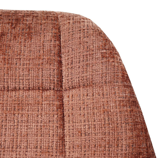 Cosmo Casa - Eetkamerstoel - Keukenstoel - Draaistoel - Staal - Stoftextiel Chenille - 465gm - FSC - Terracotta