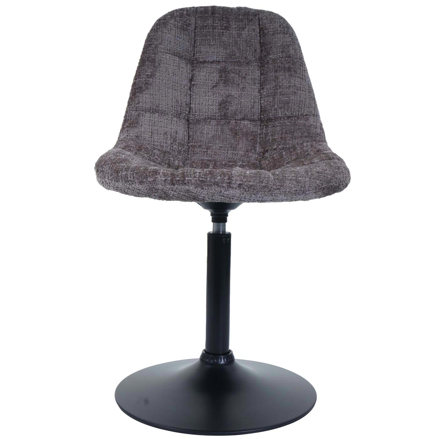 Cosmo Casa - Eetkamerstoel - Keukenstoel - Draaistoel - Staal - Stoftextiel Chenille - 465gm - FSC - Bruin