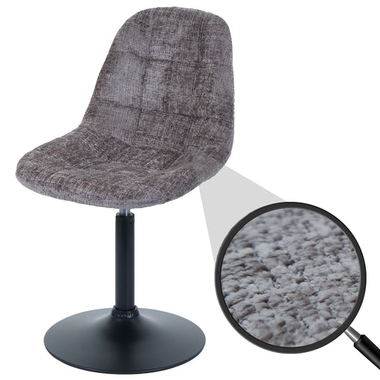 Cosmo Casa - Eetkamerstoel - Keukenstoel - Draaistoel - Staal - Stoftextiel Chenille - 465gm - FSC - Bruin