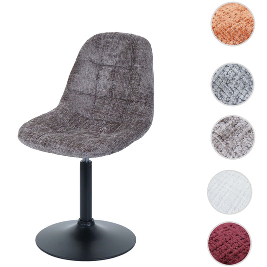 Cosmo Casa - Eetkamerstoel - Keukenstoel - Draaistoel - Staal - Stoftextiel Chenille - 465gm - FSC - Bruin