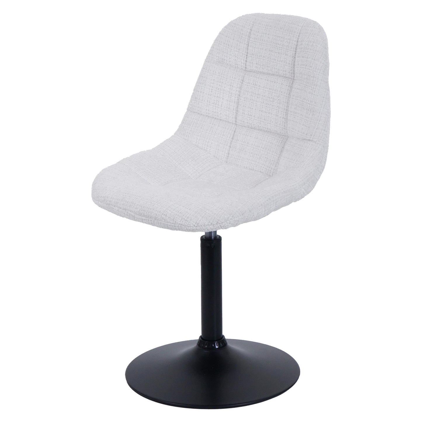 Cosmo Casa - Eetkamerstoel - Keukenstoel - Draaistoel - Staal - Stoftextiel Chenille - 465gm - FSC - Crème