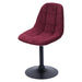 Cosmo Casa - Eetkamerstoel - Keukenstoel - Draaistoel - Staal - Stoftextiel Chenille - 465gm - FSC - Bordeaux