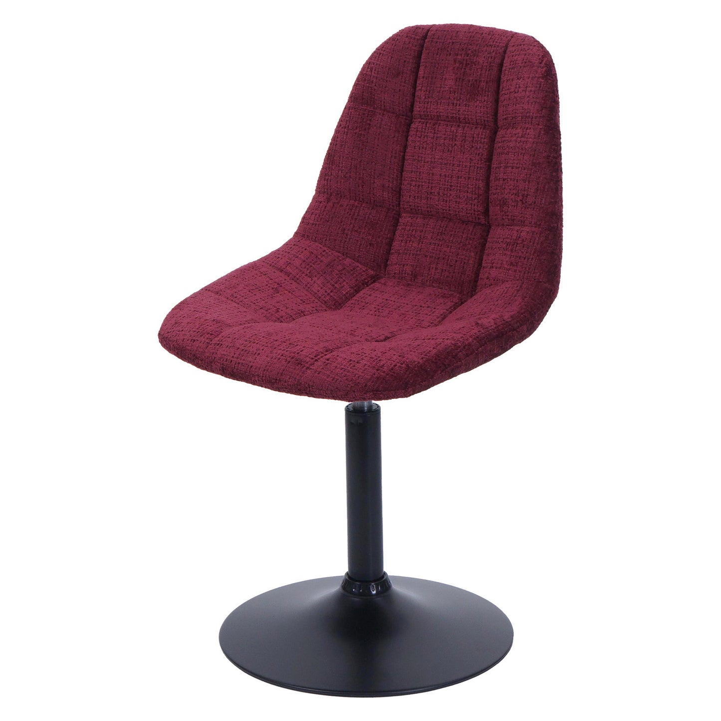 Cosmo Casa - Eetkamerstoel - Keukenstoel - Draaistoel - Staal - Stoftextiel Chenille - 465gm - FSC - Bordeaux