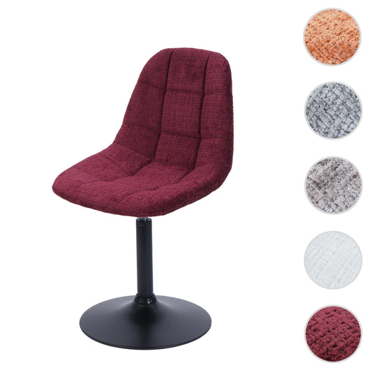 Cosmo Casa - Eetkamerstoel - Keukenstoel - Draaistoel - Staal - Stoftextiel Chenille - 465gm - FSC - Bordeaux