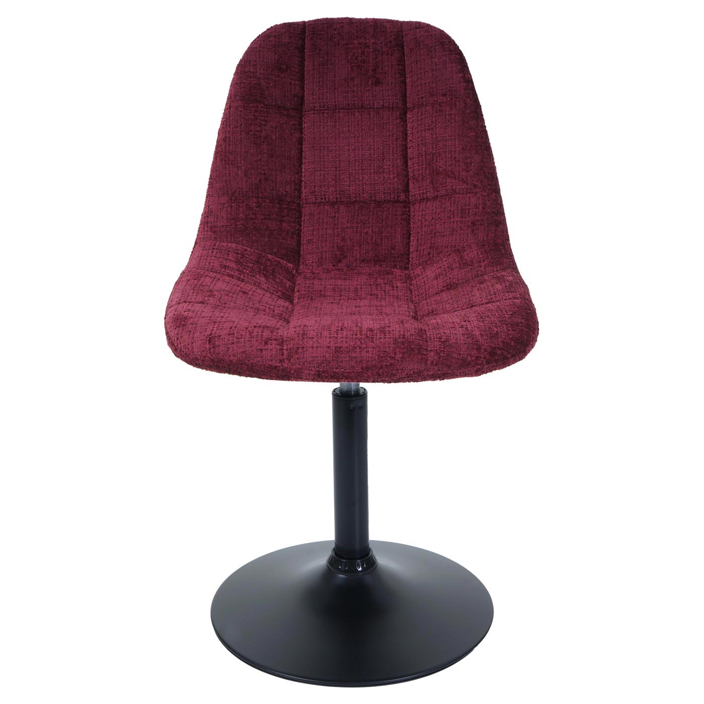 Cosmo Casa - Eetkamerstoel - Keukenstoel - Draaistoel - Staal - Stoftextiel Chenille - 465gm - FSC - Bordeaux