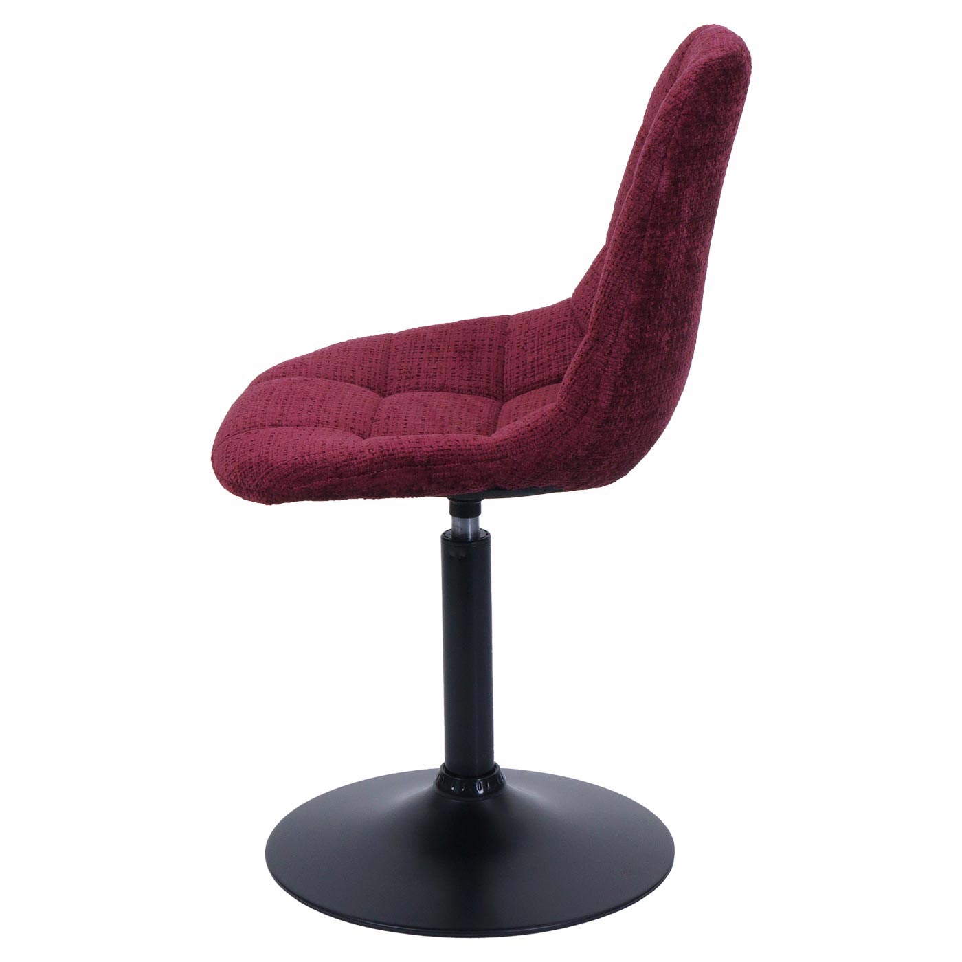 Cosmo Casa - Eetkamerstoel - Keukenstoel - Draaistoel - Staal - Stoftextiel Chenille - 465gm - FSC - Bordeaux