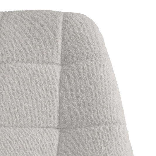 Cosmo Casa - Eetkamerstoel - Keukenstoel - Draaistoel - Staal - Stoftextiel Bouclé - 450gm - FSC - Crème