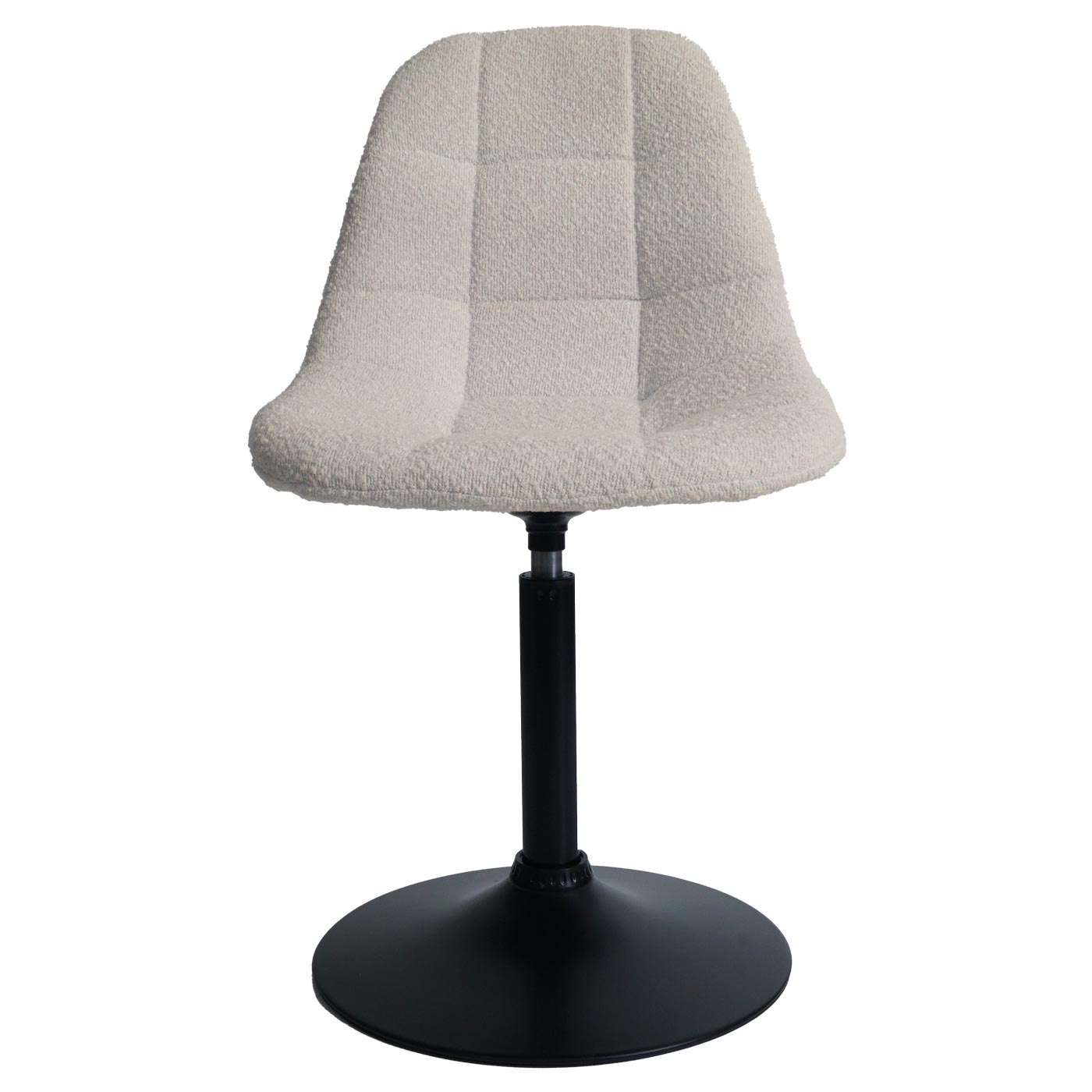 Cosmo Casa - Eetkamerstoel - Keukenstoel - Draaistoel - Staal - Stoftextiel Bouclé - 450gm - FSC - Beige