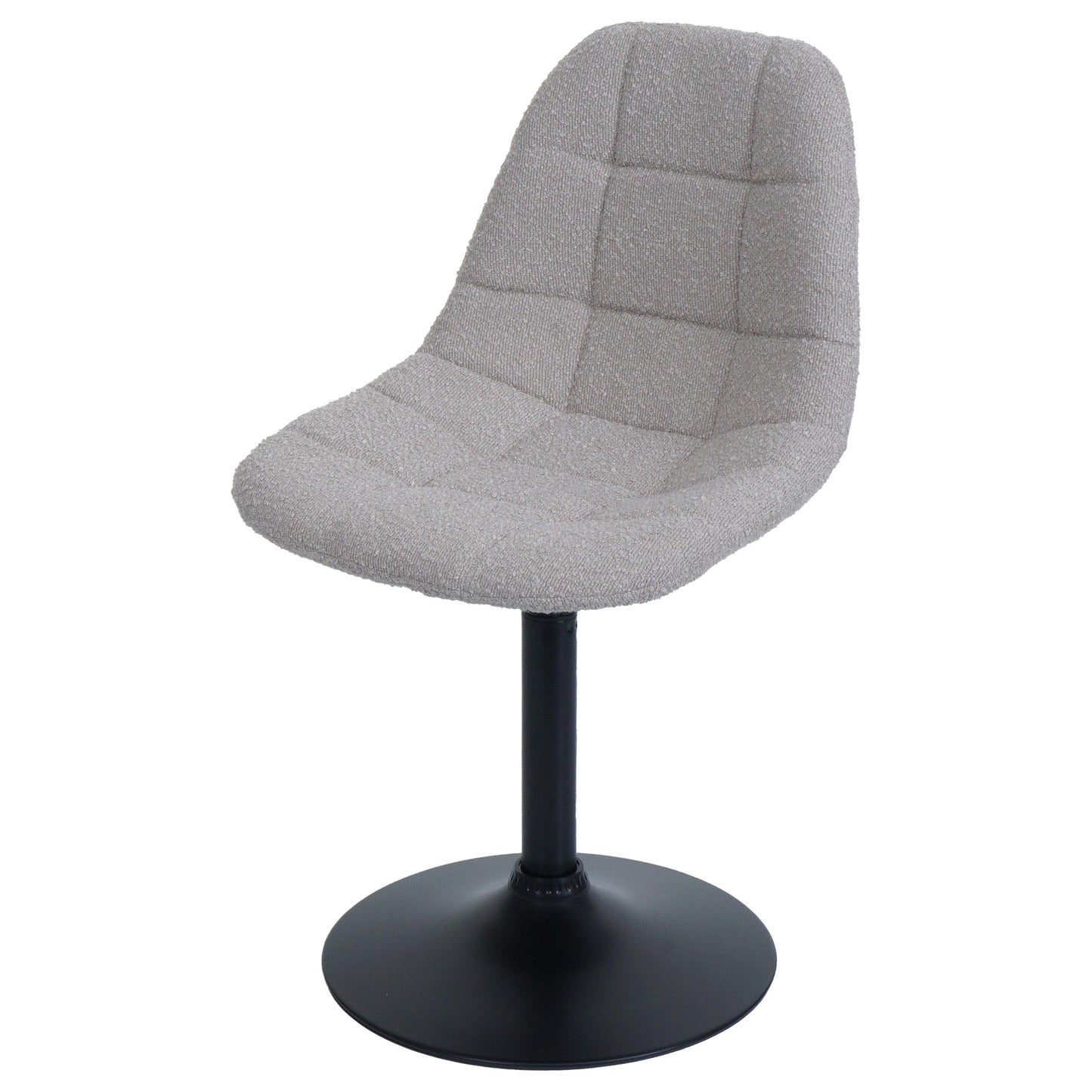 Cosmo Casa - Eetkamerstoel - Keukenstoel - Draaistoel - Staal - Stoftextiel Bouclé - 450gm - FSC - Taupe