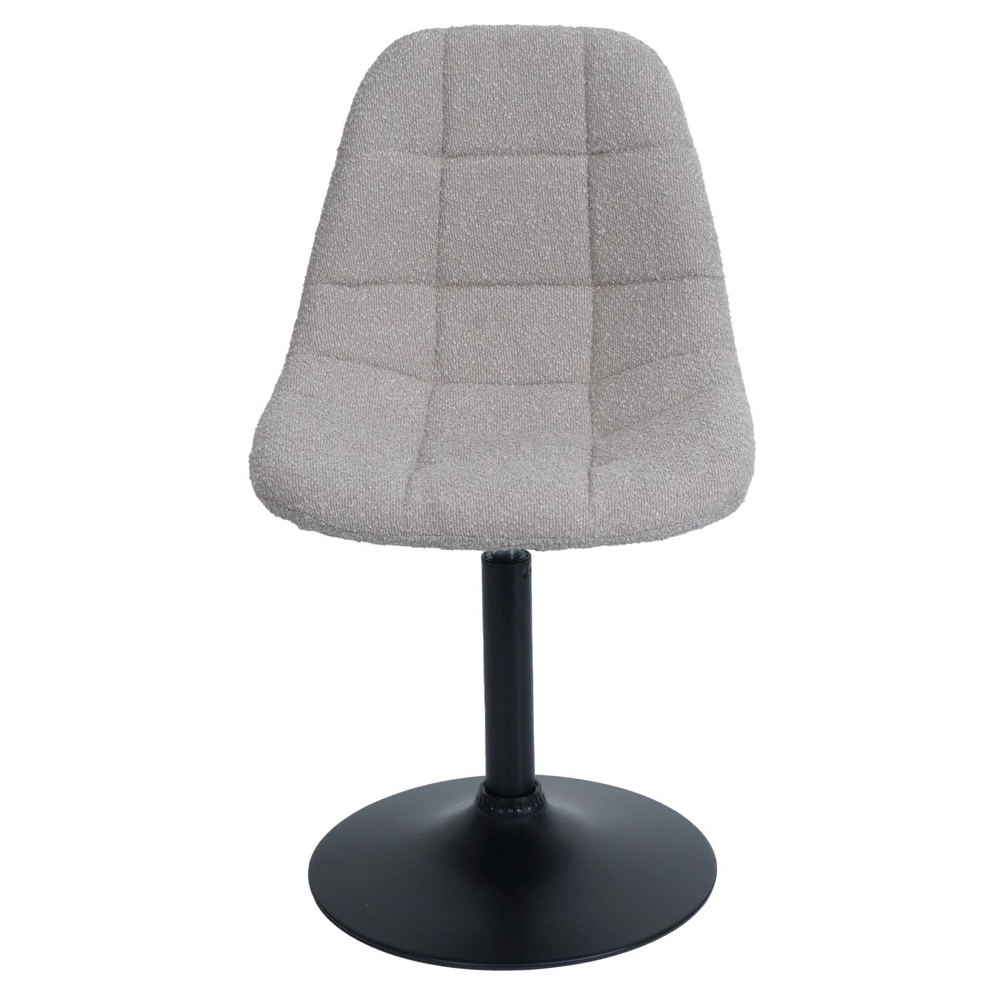 Cosmo Casa - Eetkamerstoel - Keukenstoel - Draaistoel - Staal - Stoftextiel Bouclé - 450gm - FSC - Taupe