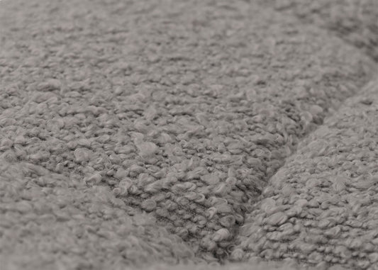 Cosmo Casa - Eetkamerstoel - Keukenstoel - Draaistoel - Staal - Stoftextiel Bouclé - 450gm - FSC - Grijs