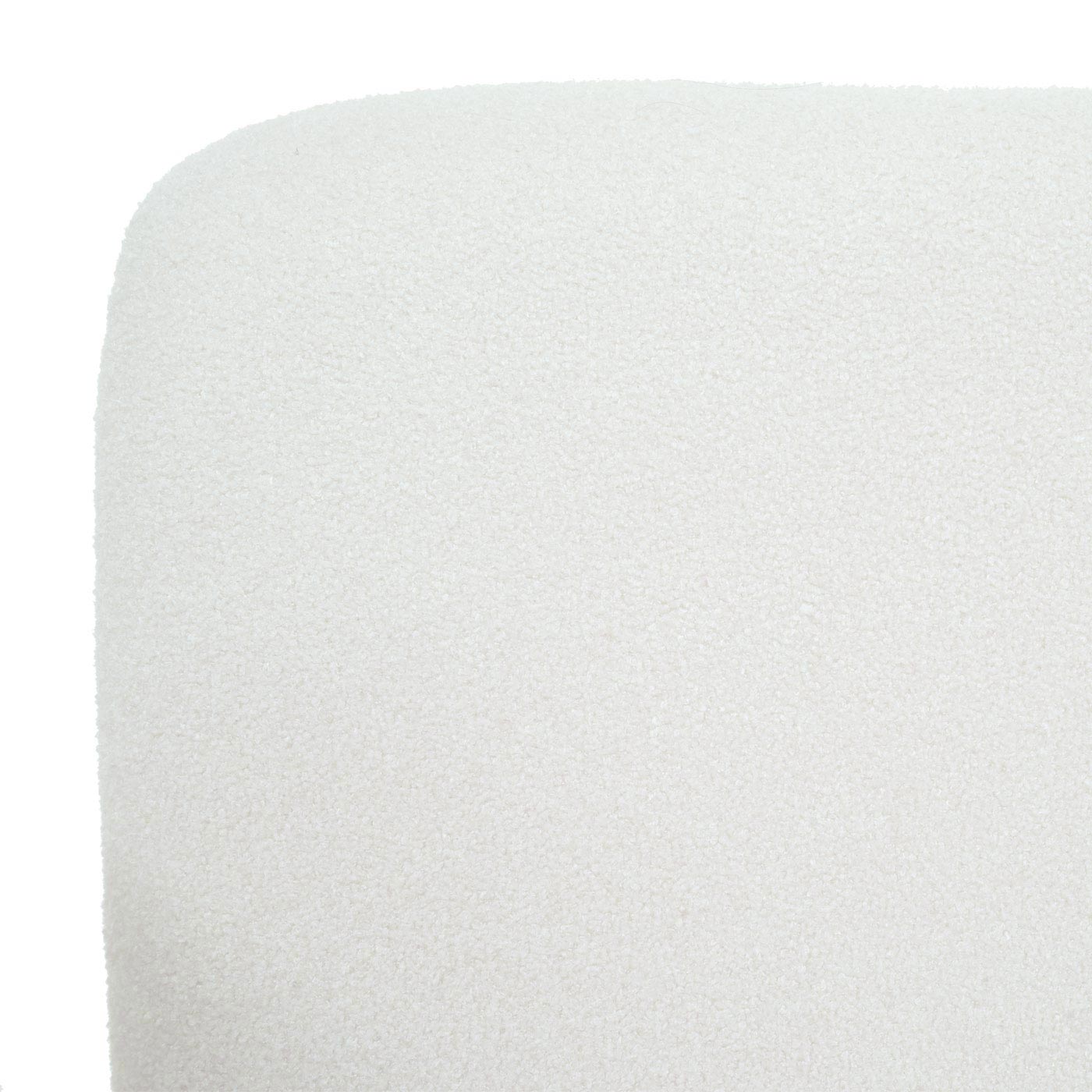 Cosmo Casa - Loungestoel - Cocktailstoel - Gestoffeerde Stoel - Bouclé Stof - Metaal - Crème Wit