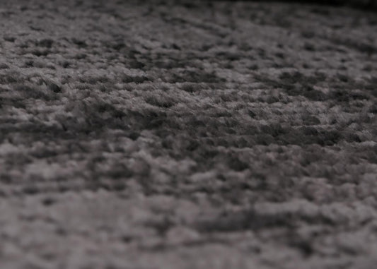 Cosmo Casa - Relaxstoel met Kruk - Schommelstoel - Chenille Stof - Donkergrijs - Donker Frame