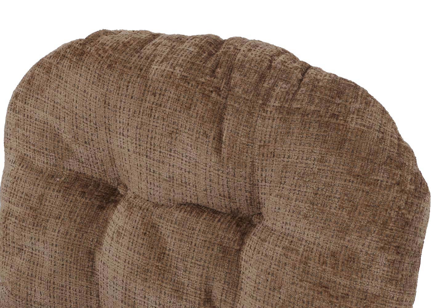 Cosmo Casa - Schommel Relaxstoel met Kruk - Chenille Bekleding - Lichtbruin - Wit Frame