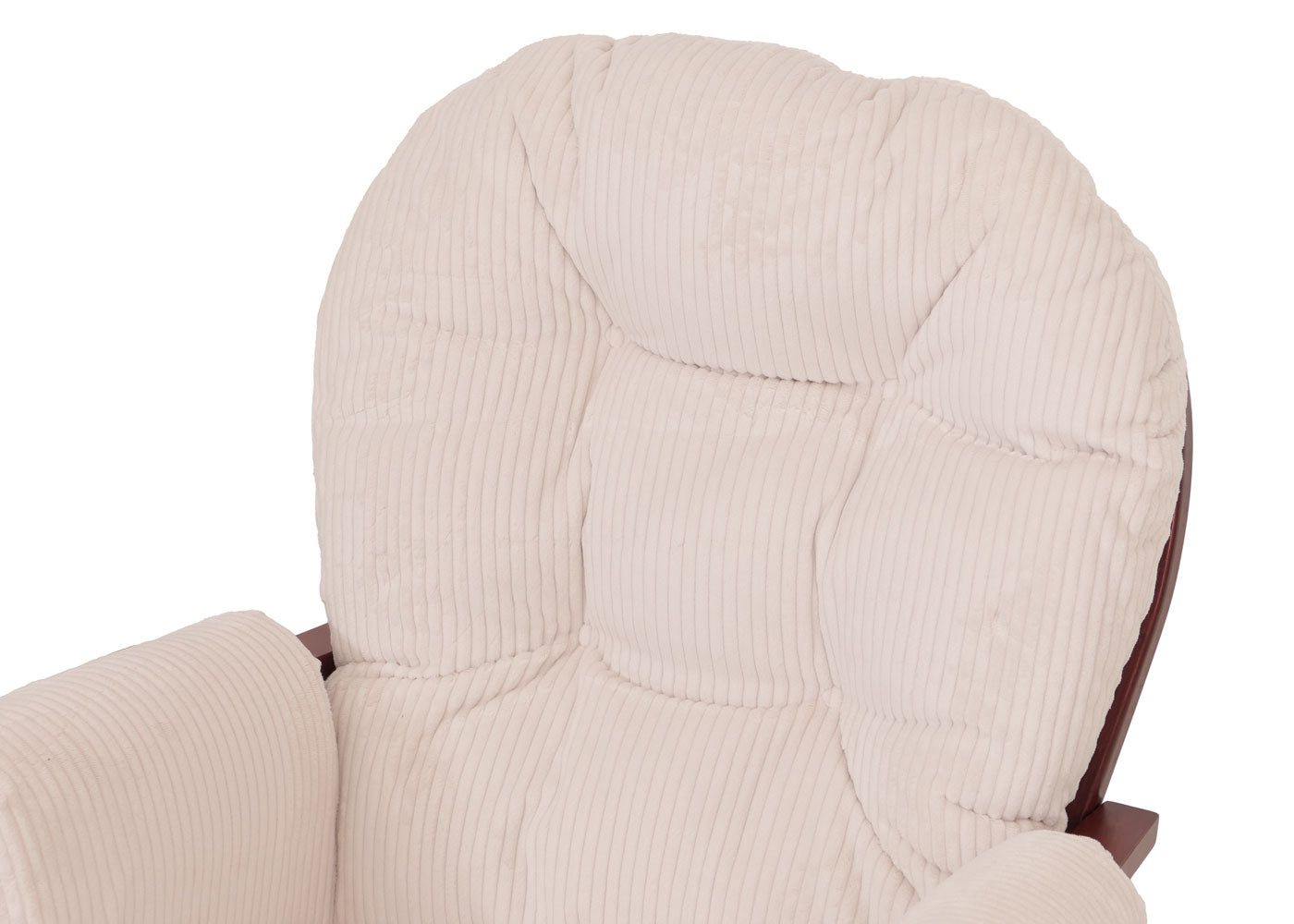 Cosmo Casa - Relax-Schommelstoel met Kruk - Stoffen Koord - Crème - Donker Frame