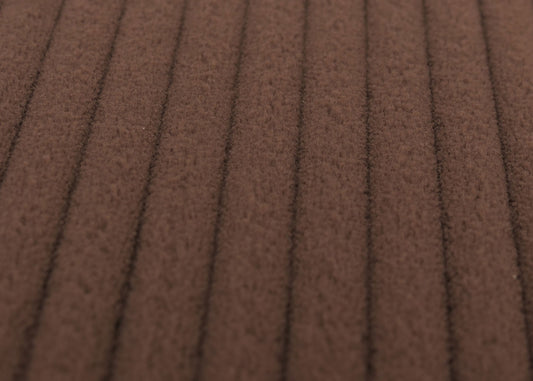 Cosmo Casa - Relax-Schommelstoel met Kruk - Stoffen Koord - Bruin - Donker Frame