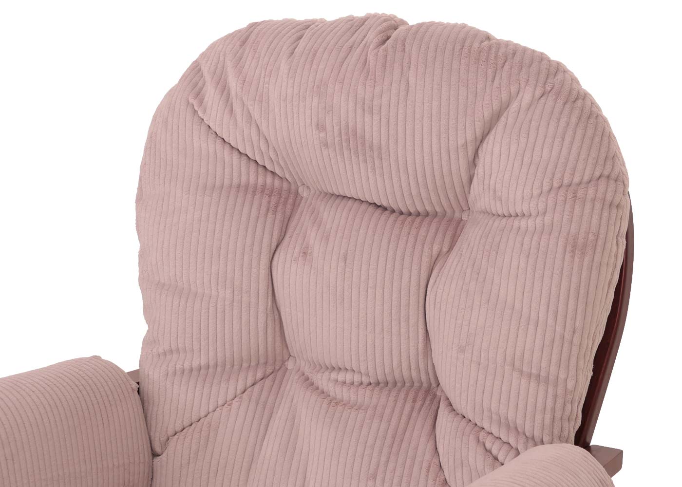 Cosmo Casa - Relax-Schommelstoel met Kruk - Stoffen Koord - Roze - Donker Frame