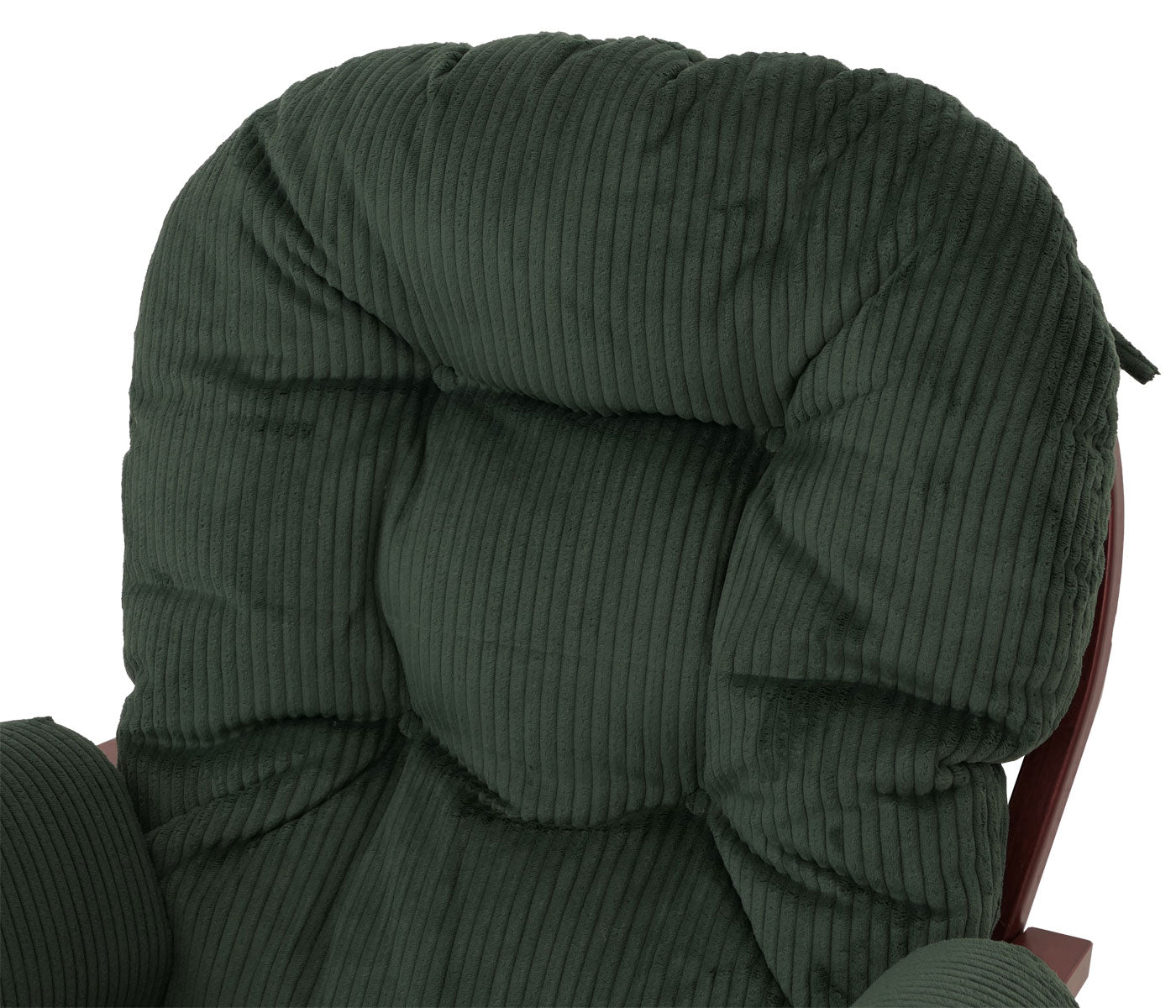 Cosmo Casa - Relax-Schommelstoel met Kruk - Stoffen Koord - Groen - Donker Frame