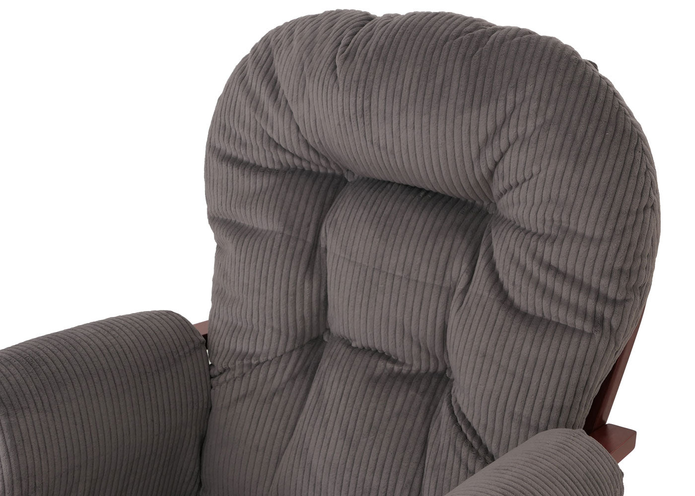 Cosmo Casa - Relax-Schommelstoel met Kruk - Stoffen Koord - Donkergrijs - Donker Frame