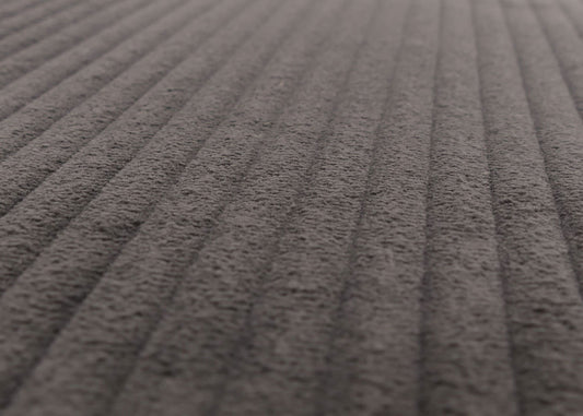 Cosmo Casa - Relax-Schommelstoel met Kruk - Stoffen Koord - Donkergrijs - Donker Frame