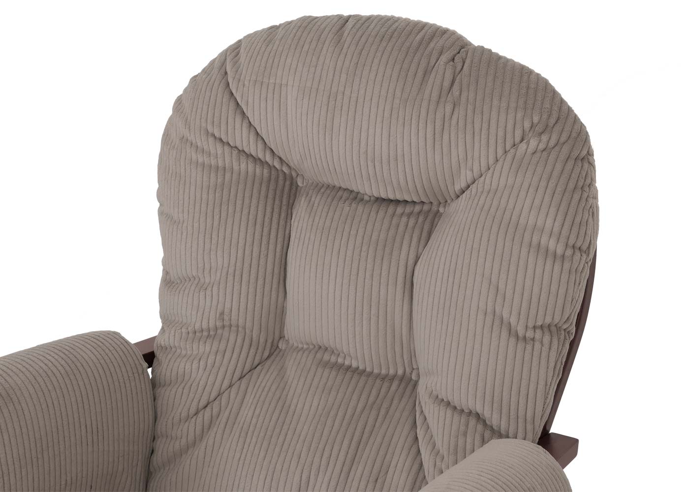 Cosmo Casa - Relax-Schommelstoel met Kruk - Stoffen Koord - Lichtgrijs - Donker Frame