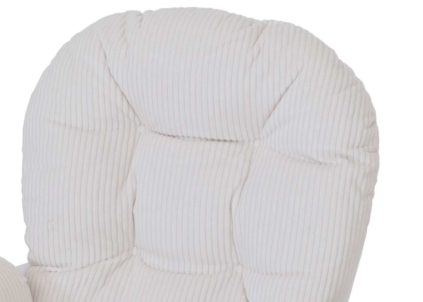 Cosmo Casa - Ontspannings-Schommelstoel met Kruk - Stoffen Koord - Crème - Wit Frame