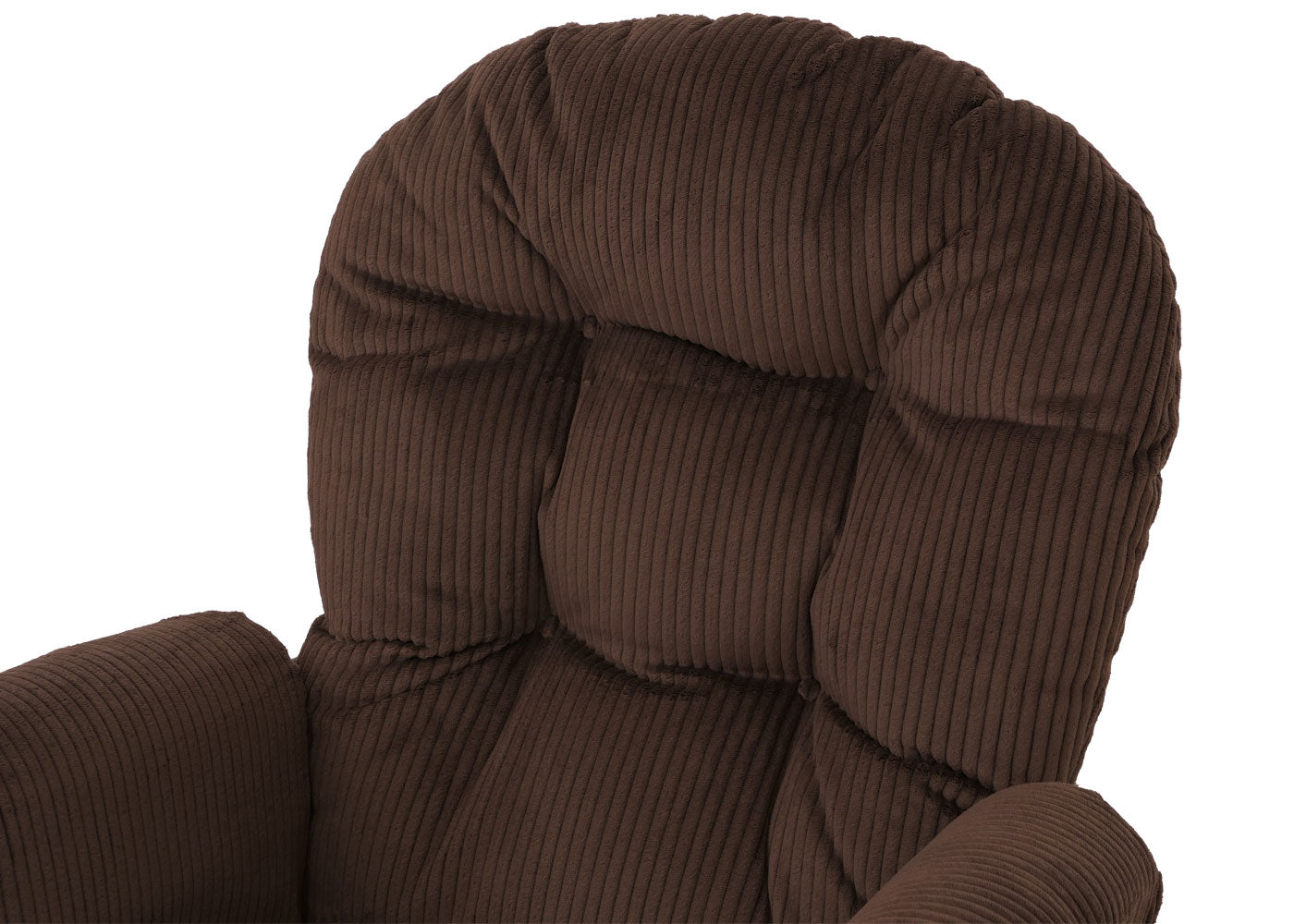 Cosmo Casa - Relax-Schommelstoel met Kruk - Stoffen Koord - Bruin - Wit Frame