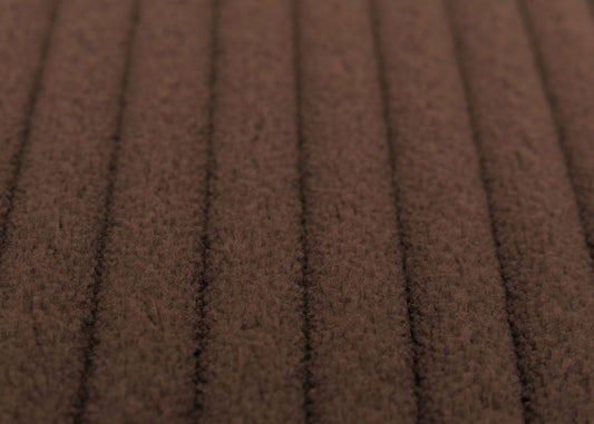 Cosmo Casa - Relax-Schommelstoel met Kruk - Stoffen Koord - Bruin - Wit Frame