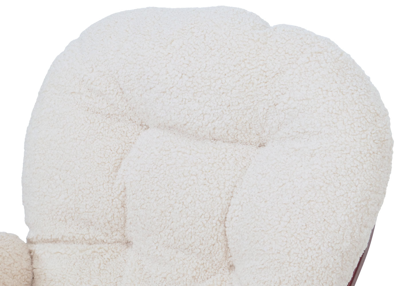 Cosmo Casa - Schommel Relaxstoel met Kruk - Bouclé Bekleding - Crèmekleurig Frame - Donkere Bekleding