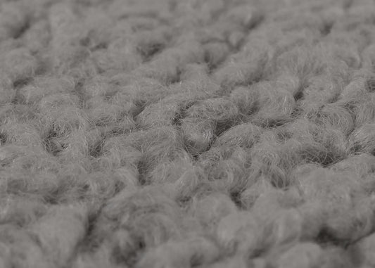 Cosmo Casa - Relax-Schommelstoel met Kruk - Bouclé Stof - Grijs - Donker Frame