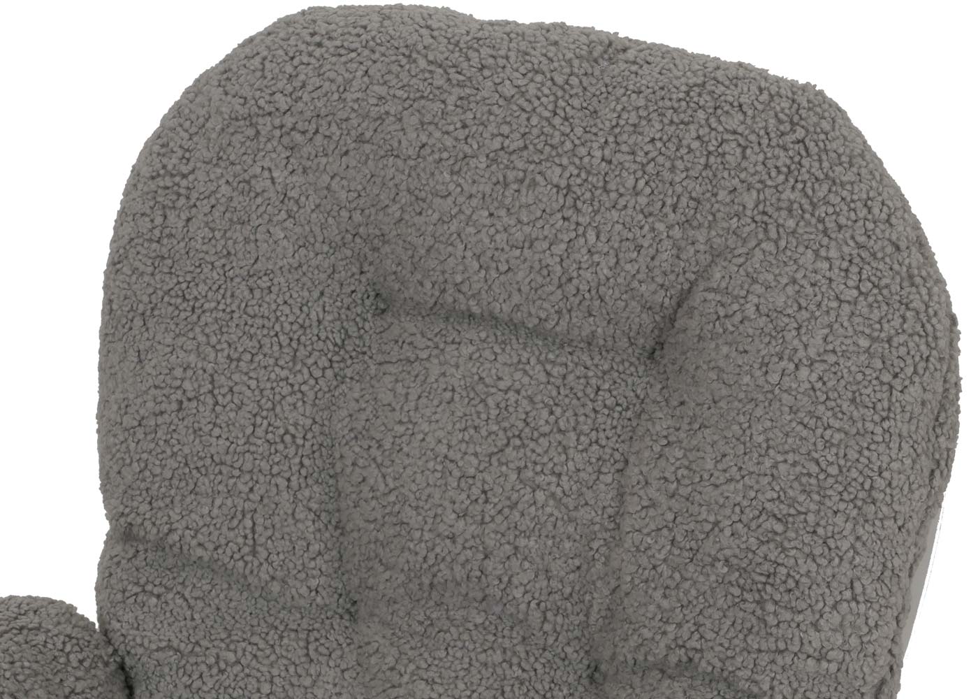 Cosmo Casa - Relax-Schommelstoel met Kruk - Bouclé Stof - Grijs - Wit Frame