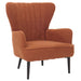 Cosmo Casa - Loungestoel - Cocktail-Vleugelfauteuil - Gestoffeerde Retro Vintage Stoel - Boucle Stof - 600gm - Terracotta